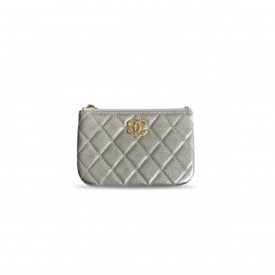 CHANEL CAVIAR QUILTED CC POUCH AP5075 (15*9.5cm) 